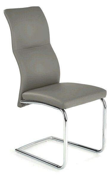 Scaun ARCO, gri/crom, piele ecologica/metal, 46x47x100 cm