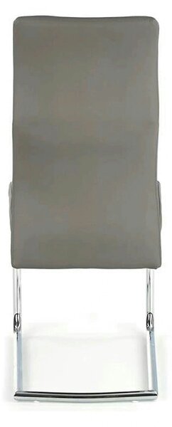 Scaun ARCO, gri/crom, piele ecologica/metal, 46x47x100 cm