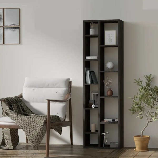 Biblioteca modern Tomy culoare antracit 150 cm