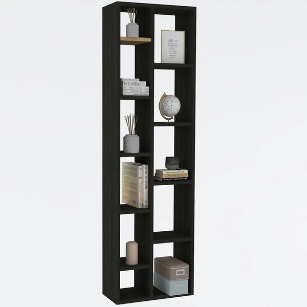 Biblioteca modern Tomy culoare antracit 150 cm