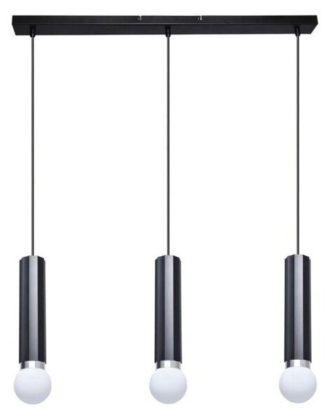 ITALUX PND-33849-3-BK - Lustru suspendat pe cablu MACERA 3xE27/40W/230V negru