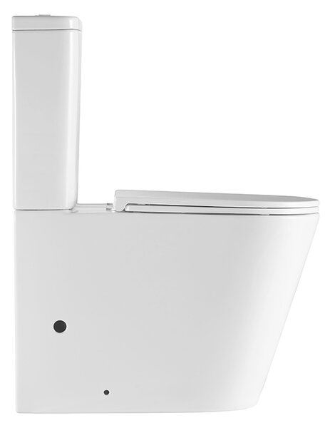 Mereo Mereo, WC combi, ridicat, deșeuri vario, cu glugă, Smart Flush RIMLESS, ceramică, incl. scaune, MER-VSD92T1