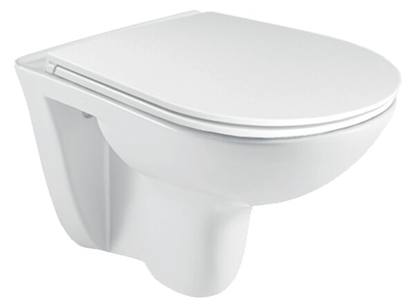 Mereo Mereo, WC suspendat, FĂRĂ BORDE, 530x355x360, ceramică, incl. scaune, MER-VSD81S2