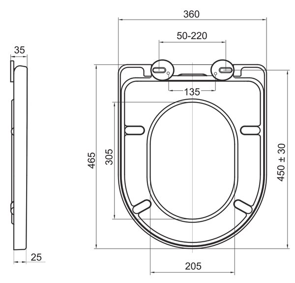 Mereo Mereo, scaun WC pentru VSD81S2, MER-CSS124