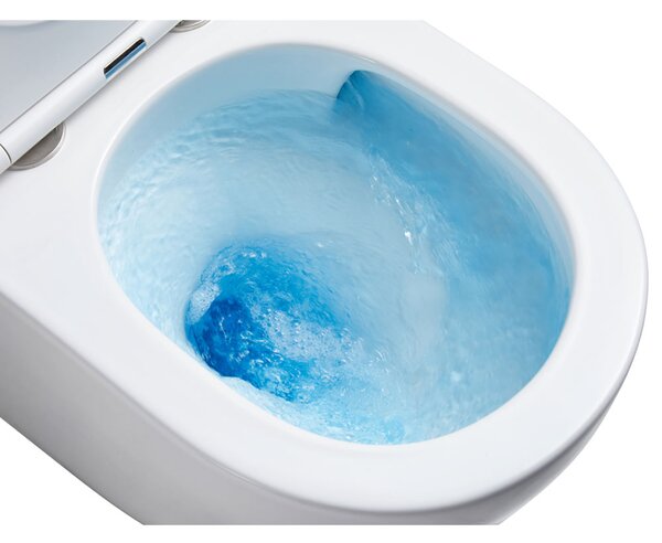 Mereo Mereo, WC suspendat cu hotă, Smart Flush RIMLESS, 495x360x370, ceramică, incl. scaune CSS113S, MER-VSD82T1