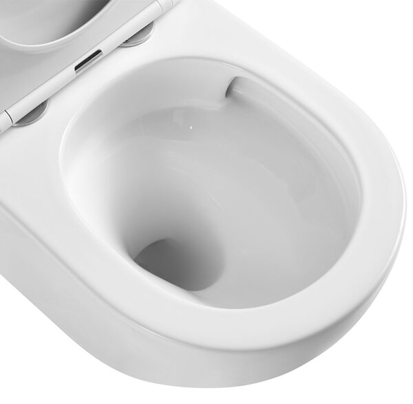 Mereo Mereo, WC suspendat cu hotă, Smart Flush RIMLESS, 495x360x370, ceramică, incl. scaune CSS113S, MER-VSD82T1
