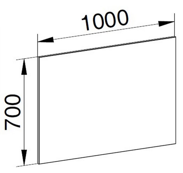 Mereo Mereo, oglindă 1000x700x20 mm, MER-CN694