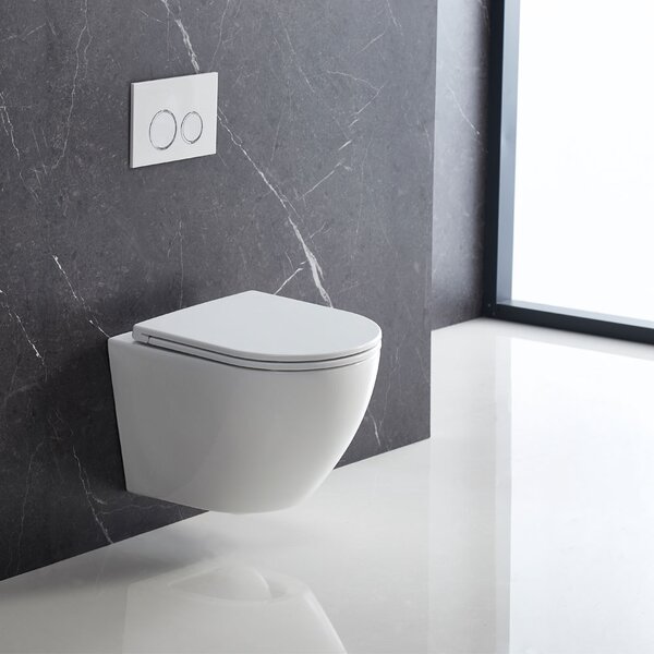 Mereo Mereo, WC suspendat cu hotă, Smart Flush RIMLESS, 495x360x370, ceramică, incl. scaune CSS113S, MER-VSD82T1