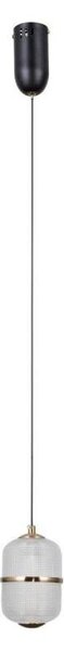 ITALUX PND-34375-1-BK - Lustră LED suspendată pe cablu ALANI LED/6W/230V 3000K negru/auriu
