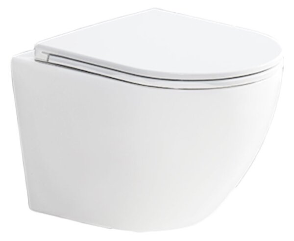 Mereo Mereo, WC suspendat cu hotă, Smart Flush RIMLESS, 495x360x370, ceramică, incl. scaune CSS113S, MER-VSD82T1