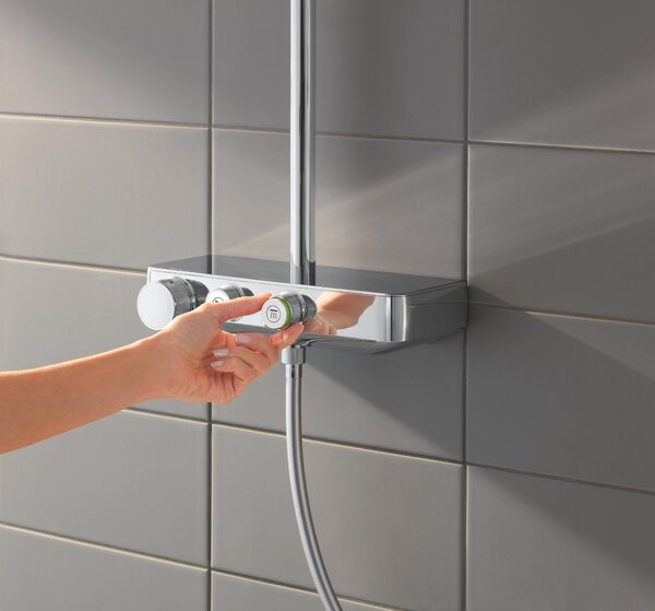 Grohe Euphoria set de duș perete cu termostat cu duș de ploaie crom 26509000
