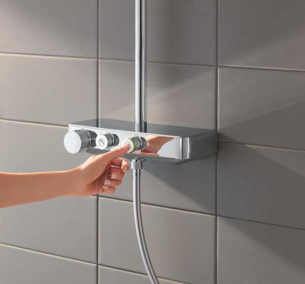 Grohe Euphoria set de duș perete cu termostat cu duș de ploaie crom 26509000