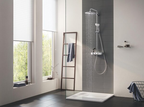 Grohe Euphoria set de duș perete cu termostat cu duș de ploaie crom 26509000