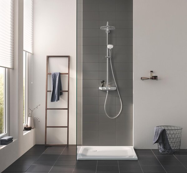 Grohe Euphoria set de duș perete cu termostat cu duș de ploaie crom 26509000