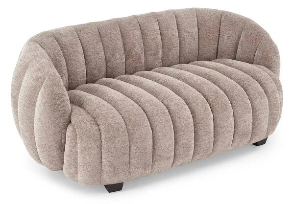 Canapea FRASER XL, bej deschis, stofa plusata, 140x80x70 cm