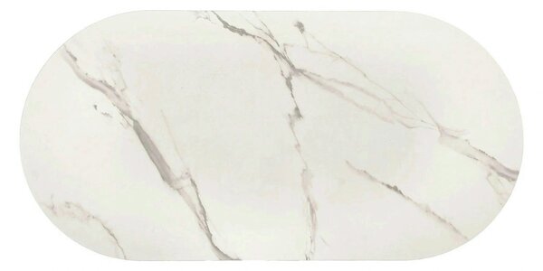 Masuta cafea KALUA, alb/auriu, 120x60x46 cm