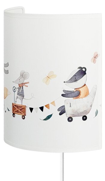 Lampă de perete Duolla, Kids Print, Multicolor, Cameră pentru copii, Țesătură / Textil