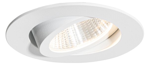 Spot încastrat alb 6,8 cm incl. LED 545 lm Dimmabil IP65 - Gaius