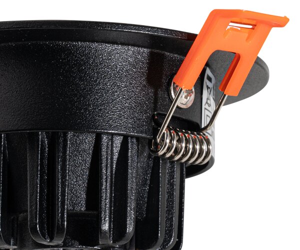 Set de 6 spoturi încastrate negre 6,8 cm, inclusiv LED 750 lm, cu dimmer IP65 - Gaius
