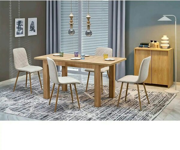 Masa extensibila GIZMO, stejar artisan, PAL laminat, 120/160x75x79 cm