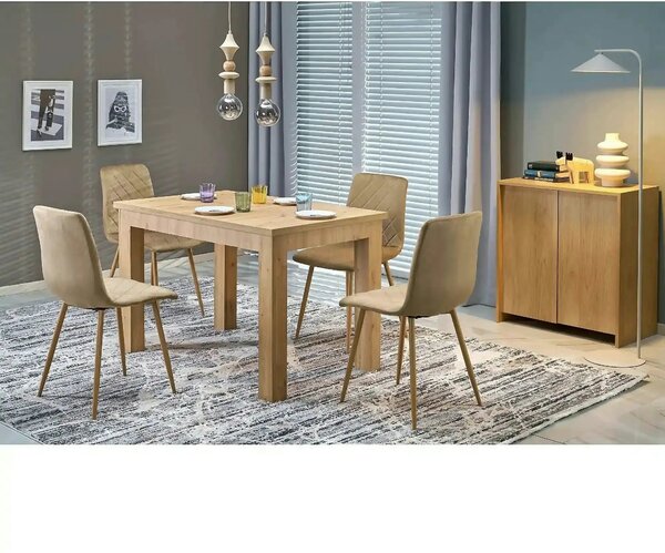Masa extensibila GIZMO, stejar artisan, PAL laminat, 120/160x75x79 cm