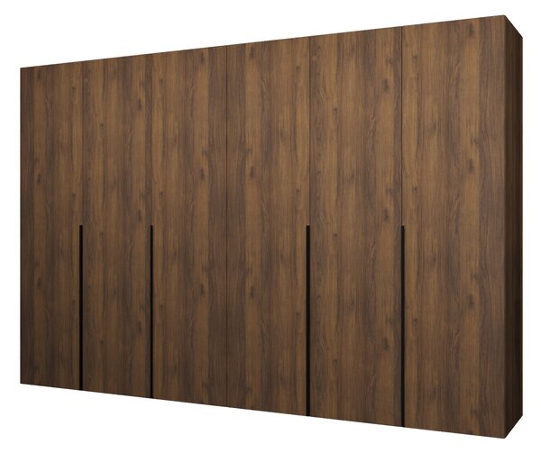 Dulap de haine 300 cm Alice 1 (Nuc + Negru). 1159834