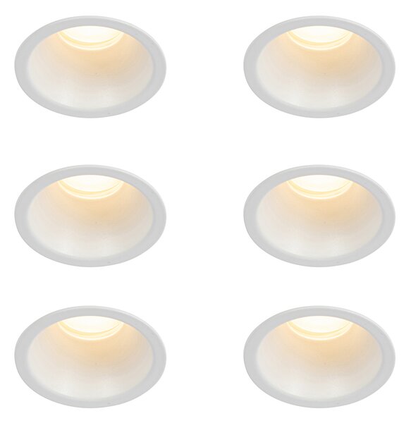 Set de 6 spoturi incastrate albe GU10 35mm IP44 - Dept