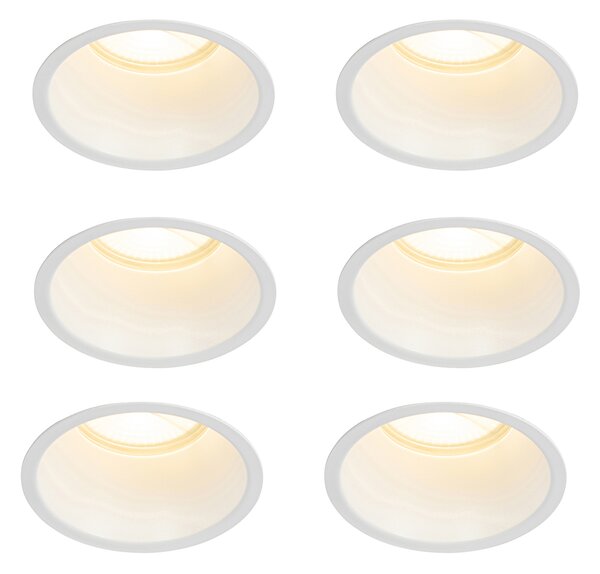 Set de 6 spoturi incastrate albe GU10 70mm IP44 - Dept