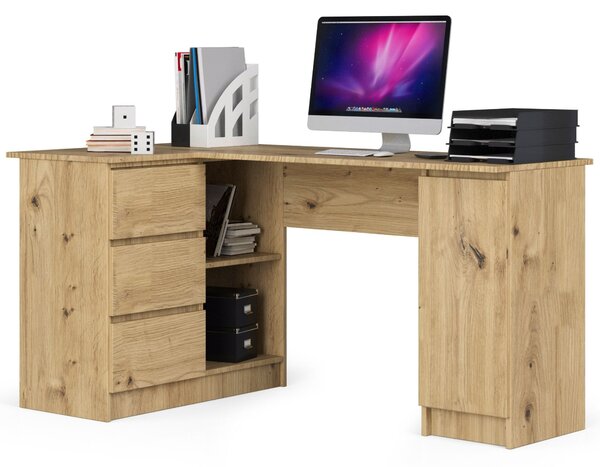 Masă PC de colț Bevin (Stejar artisan) (S). Promo -17%. 1152065