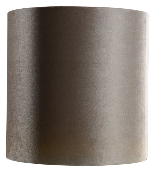 Abajur de catifea cilindric taupe 40/40/40