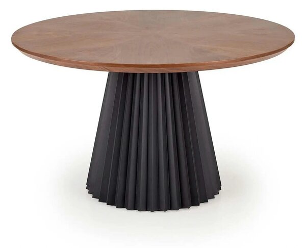 Masa HEVELIUS, nuc/negru, 130x77 cm