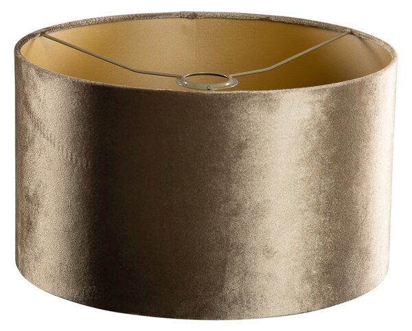 Abajur din catifea bronz cu interior auriu 35/35/20