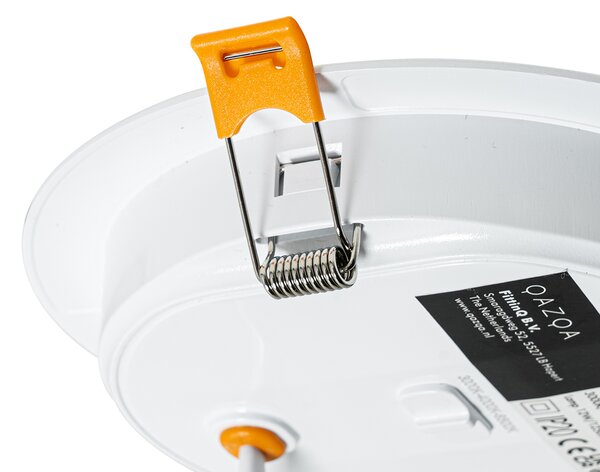 Set de 6 spoturi încastrate albe 14,5 cm, inclusiv LED, reglabile în Kelvin cu comutator DIP - Stephanie