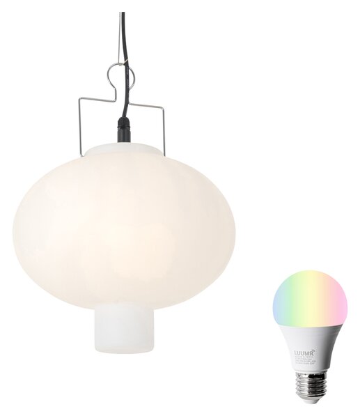 Lampă pendant inteligentă pentru exterior alb 35cm cu WiFi A60 - Pion