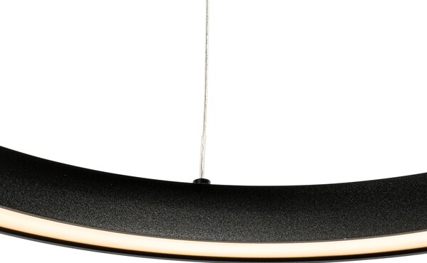 Lampă suspendată neagră 40 cm cu LED, dimmer pe 3 trepte - Girello