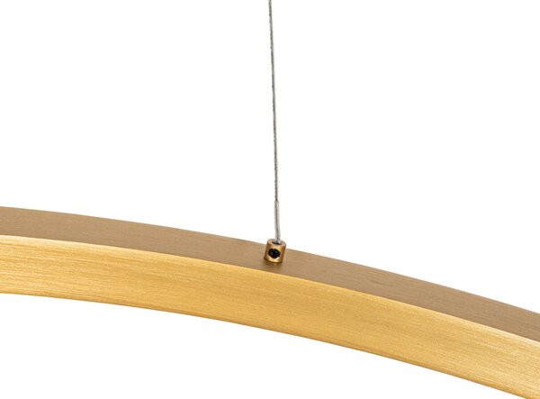 Lampă suspendată aurie 80 cm cu LED inclus 3 trepte de diminuare - Girello