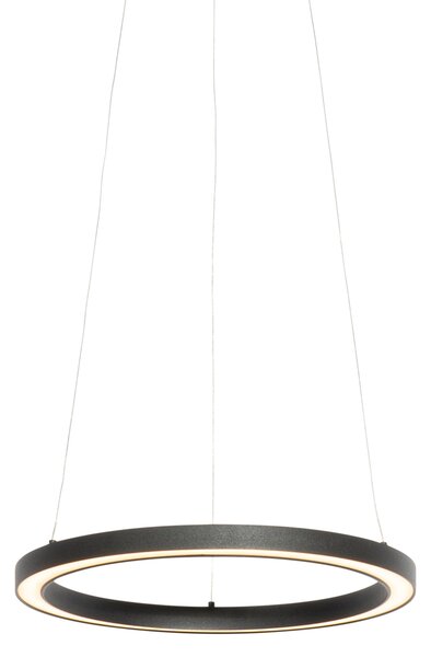 Lampă suspendată neagră 40 cm cu LED, dimmer pe 3 trepte - Girello