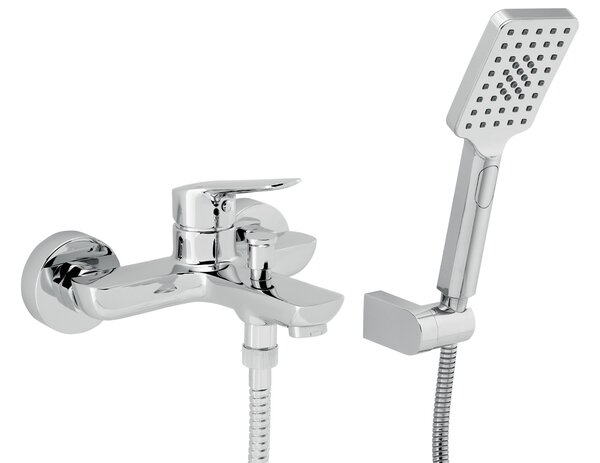 Novaservis Metalia 54, baterie cadă cu set duș punct 150 mm, crom, 54020-0
