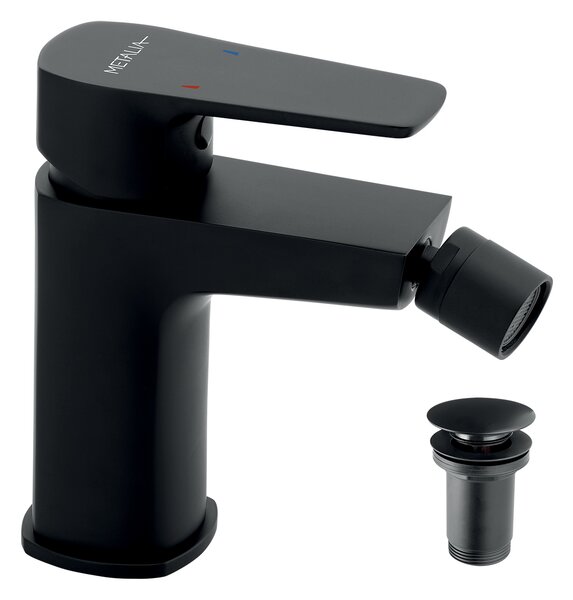 Novaservis Metalia 58, baterie bideu cu evacuare, negru mat, 58011-5