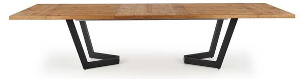 Masa extensibila Massive, stejar/negru, 160-250x90x77 cm