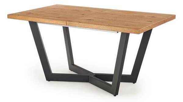 Masa extensibila Massive, stejar/negru, 160-250x90x77 cm