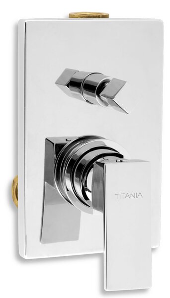 Novaservis Titania Cube, robinet de baie și duș ascuns cu întrerupător, crom, 98850R,0