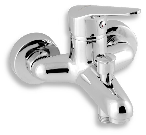 Novaservis Titania Iris Baterie pentru cada montată pe perete, fără set de duș 100 mm, crom, 94424/1.0