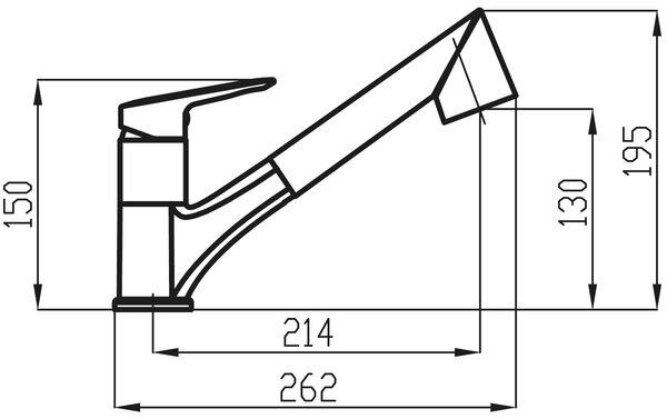 Novaservis, baterie telescopică pentru chiuvetă Metalia 54, crom, 54081-0