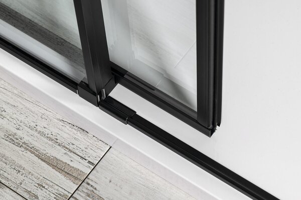 Polysan Polysan, ALTIS LINE BLACK paraș de duș dreptunghiular 1100x800 mm, varianta L/P, AL3912BAL5912B