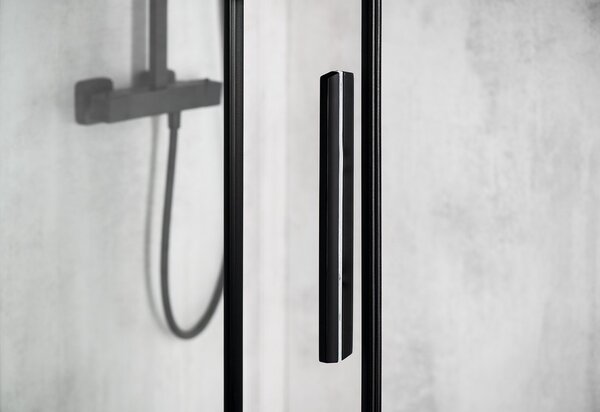 Polysan Polysan, ALTIS LINE BLACK paraș de duș dreptunghiular 1100x800 mm, varianta L/P, AL3912BAL5912B