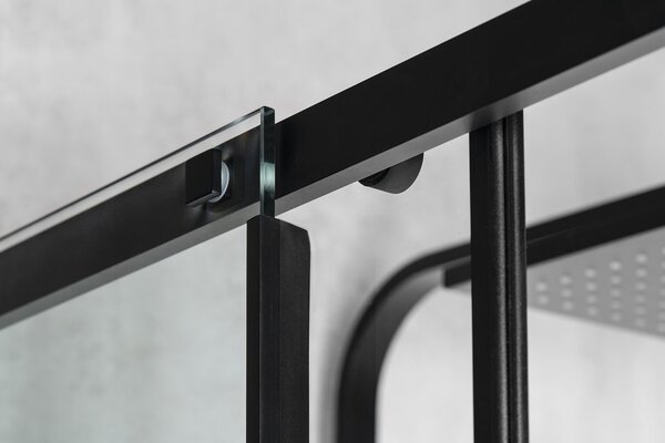 Polysan Polysan, ALTIS LINE BLACK paraș de duș dreptunghiular 900x800 mm, versiune L/P, intrare colț, AL1592BAL1582B