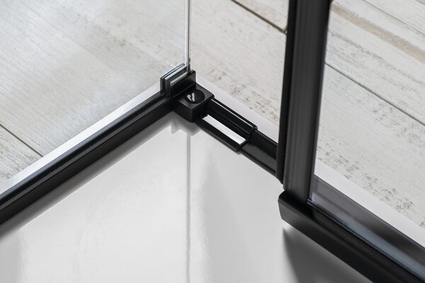 Polysan Polysan, ALTIS LINE BLACK paraș de duș dreptunghiular 1100x800 mm, varianta L/P, AL3912BAL5912B