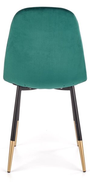 Scaun tapitat K379, verde, 45x48x88 cm