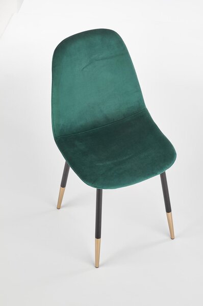 Scaun tapitat K379, verde, 45x48x88 cm